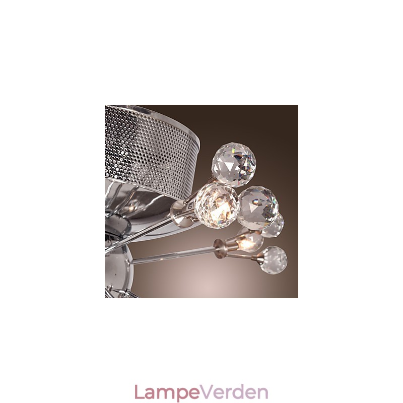 Moderne moderne krystal krom metal flush Mount