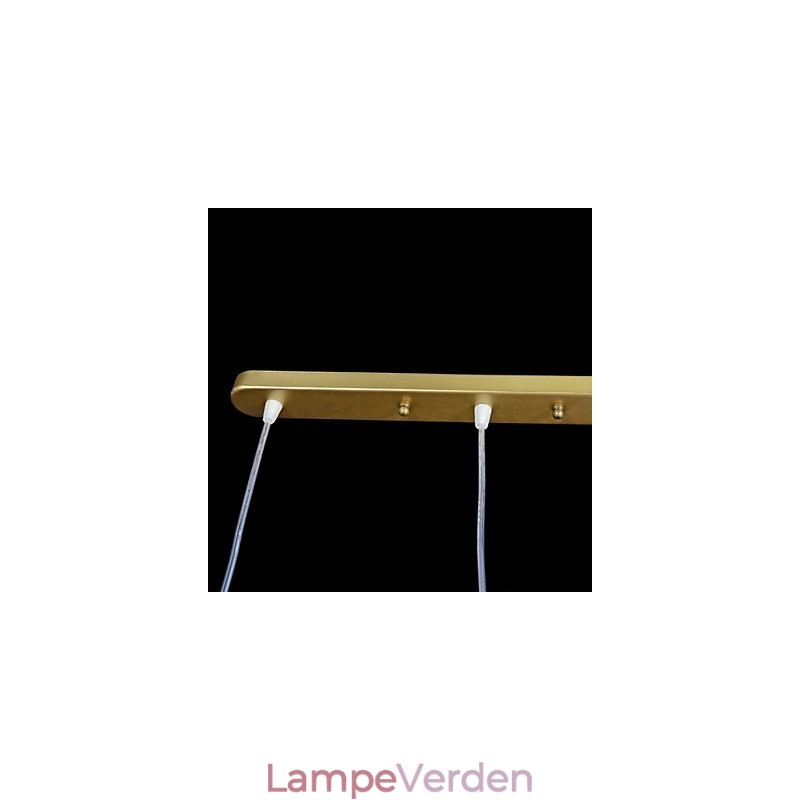 Bronze vedhæng tre lys mønster glasskærm European Retro Classic