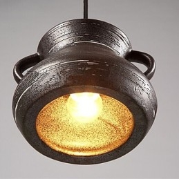 Personality Retro Keramisk hængende Teahouse Lysekrone lampe