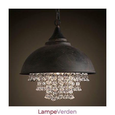 Loft Pendel Krystal Retro Kaffe Lys Garage Metal Loft Pendel Krystal Retro Kaffe Lys Garage Metal