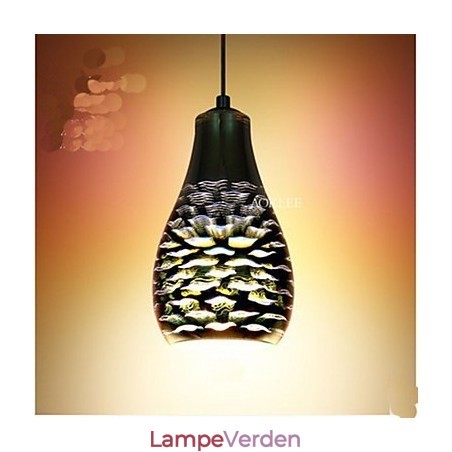 Enkelt bord 3D Glas Creative Pendant Enkelt bord 3D Glas Creative Pendant