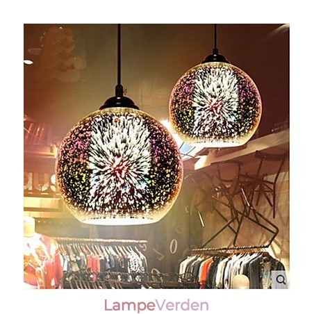Enkelt bord 3D Glas Creative Pendant Enkelt bord 3D Glas Creative Pendant