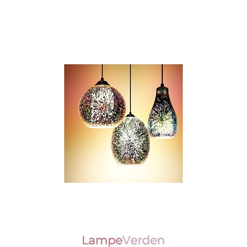 Enkelt bord 3D Glas Creative Pendant