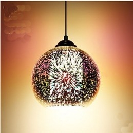 Enkelt bord 3D Glas Creative Pendant