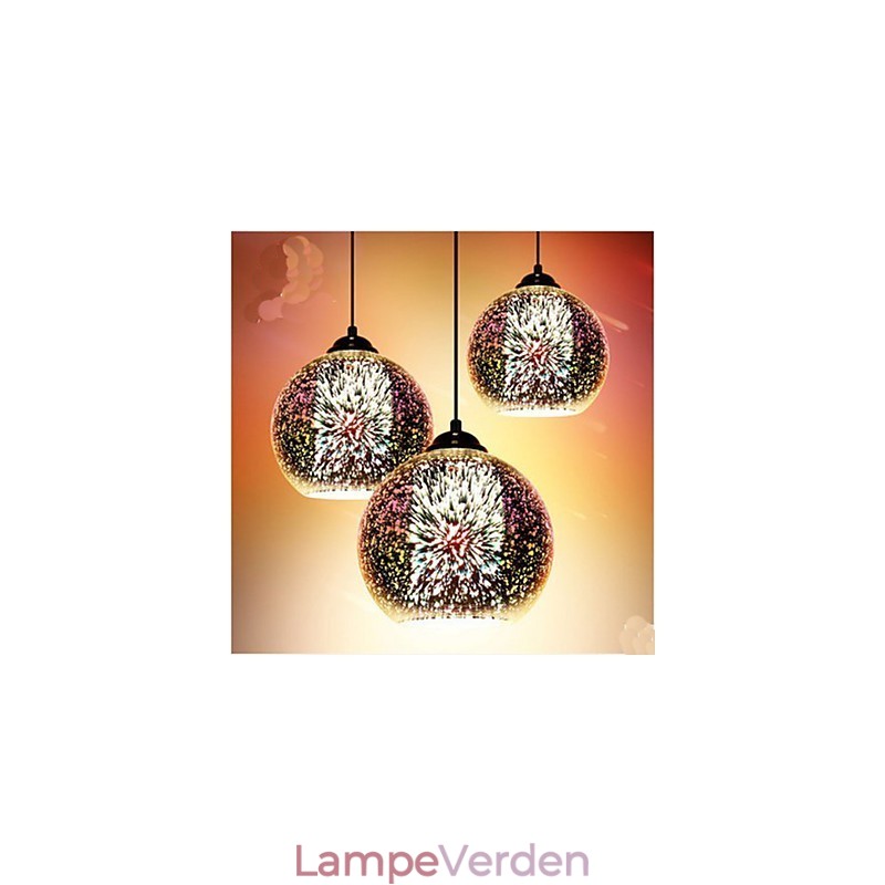 Enkelt bord 3D Glas Creative Pendant