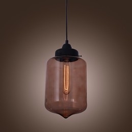 70W moderne glaspendel i transparent flaskedesign