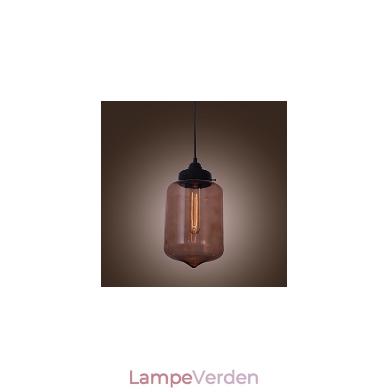 70W moderne glaspendel i transparent flaskedesign