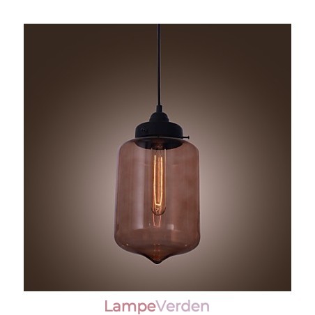 70W moderne glaspendel i transparent flaskedesign 70W moderne glaspendel i transparent flaskedesign