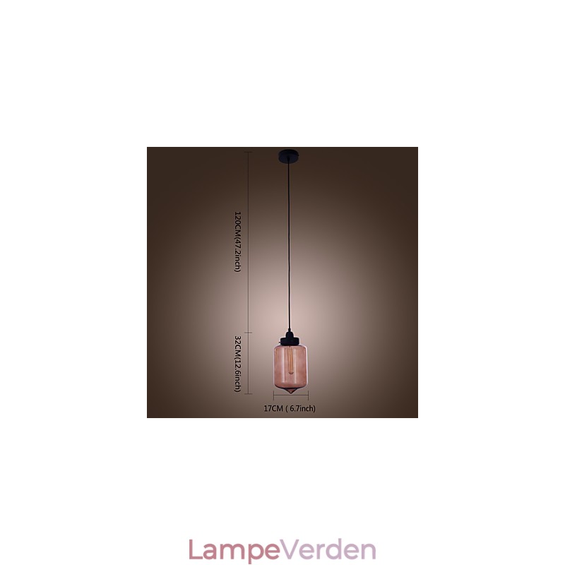 70W moderne glaspendel i transparent flaskedesign