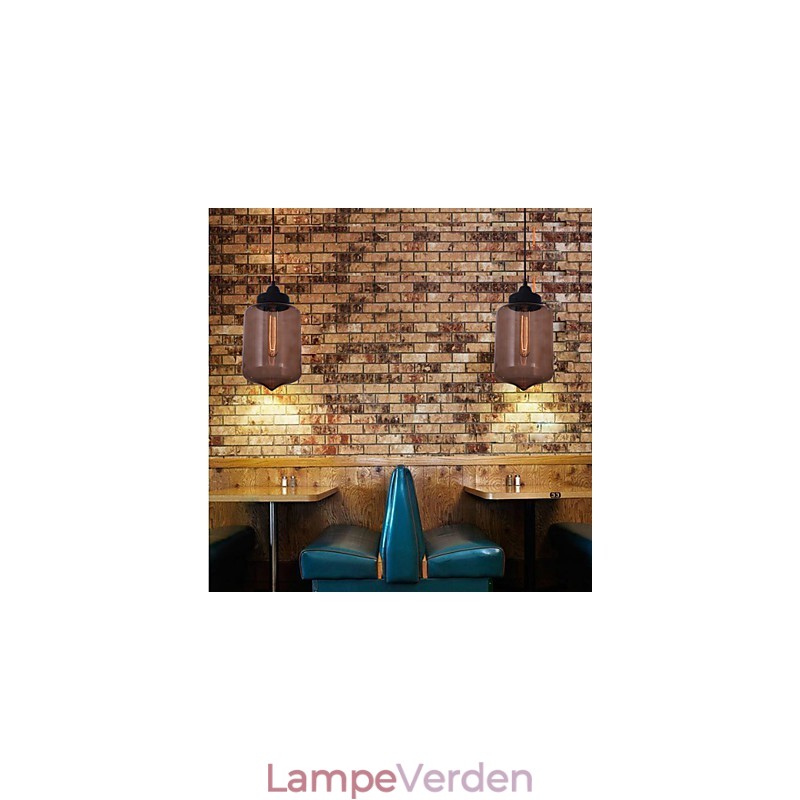 70W moderne glaspendel i transparent flaskedesign