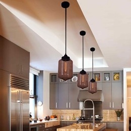 70W moderne glaspendel i transparent flaskedesign