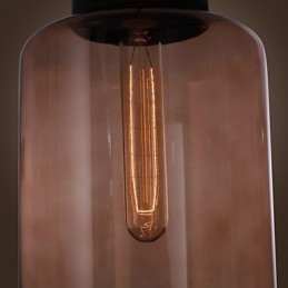 70W moderne glaspendel i transparent flaskedesign
