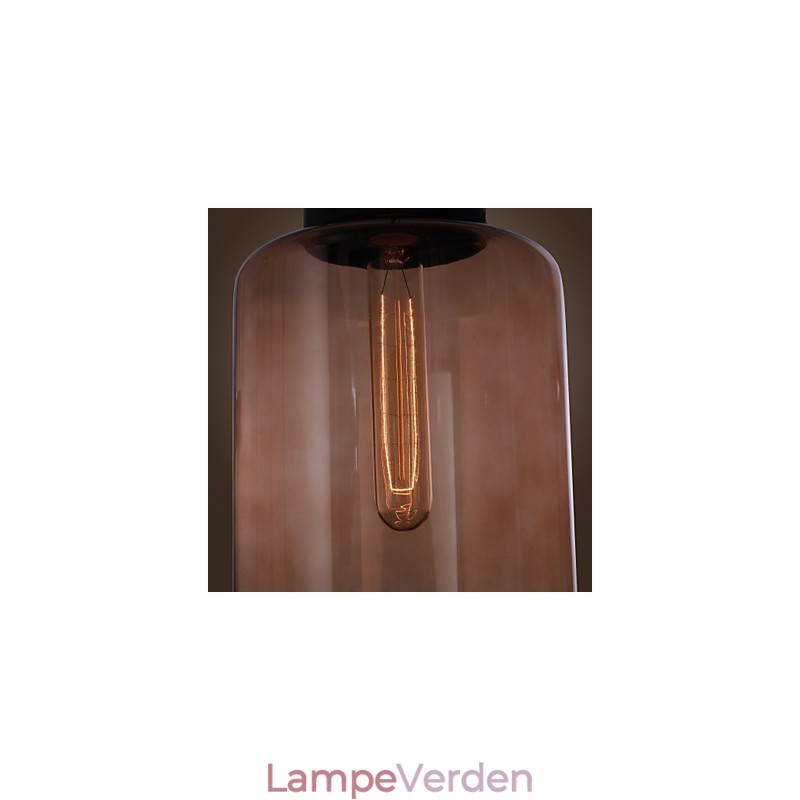 70W moderne glaspendel i transparent flaskedesign