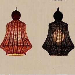 Hyacint rattan lysekrone