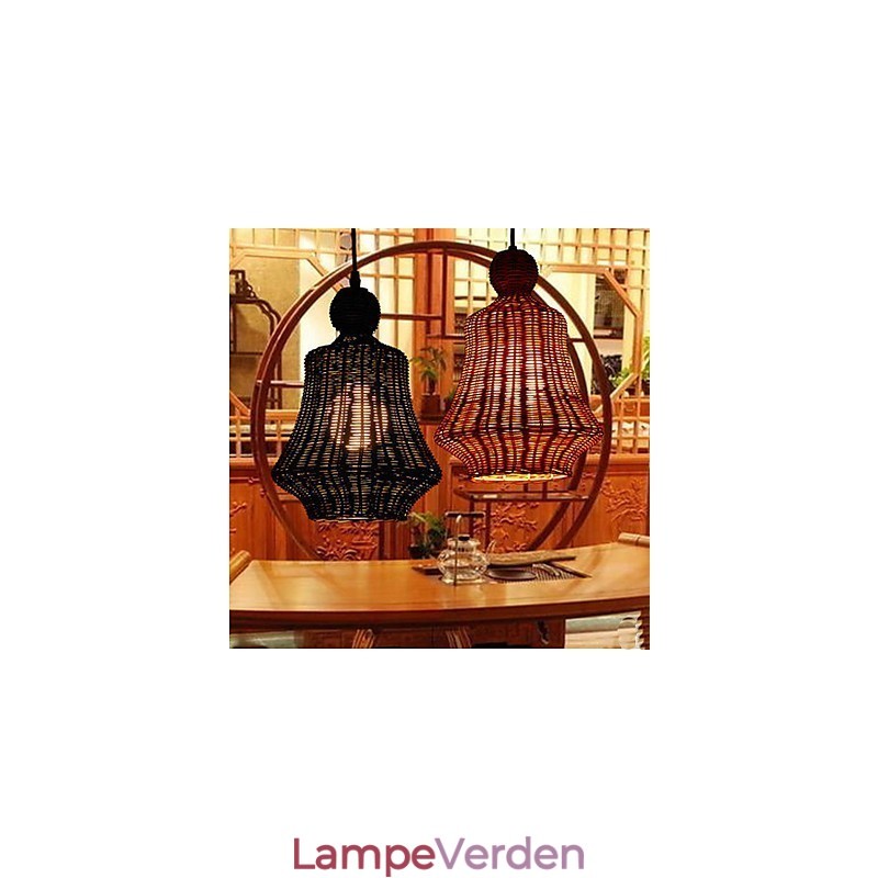 Hyacint rattan lysekrone