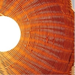 Hyacint rattan lysekrone