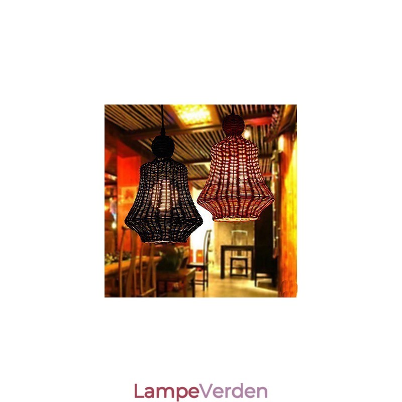 Hyacint rattan lysekrone