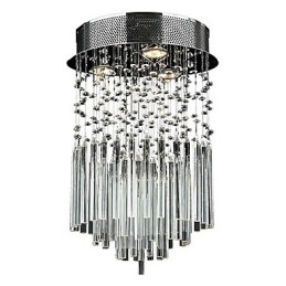 Moderne moderne krystal galvaniseret metal Flush Mount