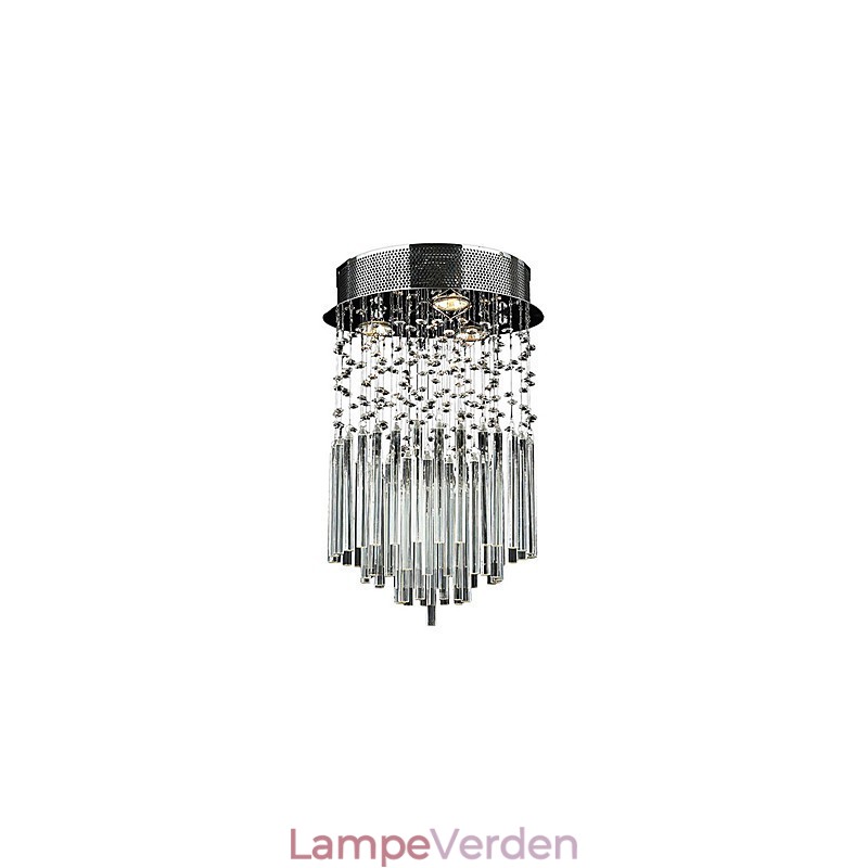 Moderne moderne krystal galvaniseret metal Flush Mount