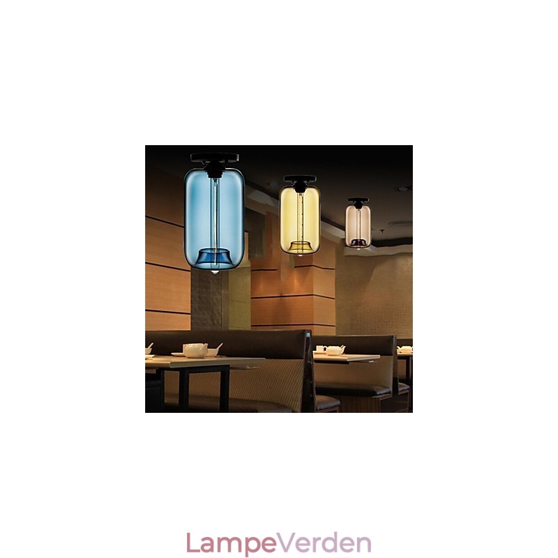 Retro kreativ enkelthoved glaspendellampe Cafe i guldfiskskålen