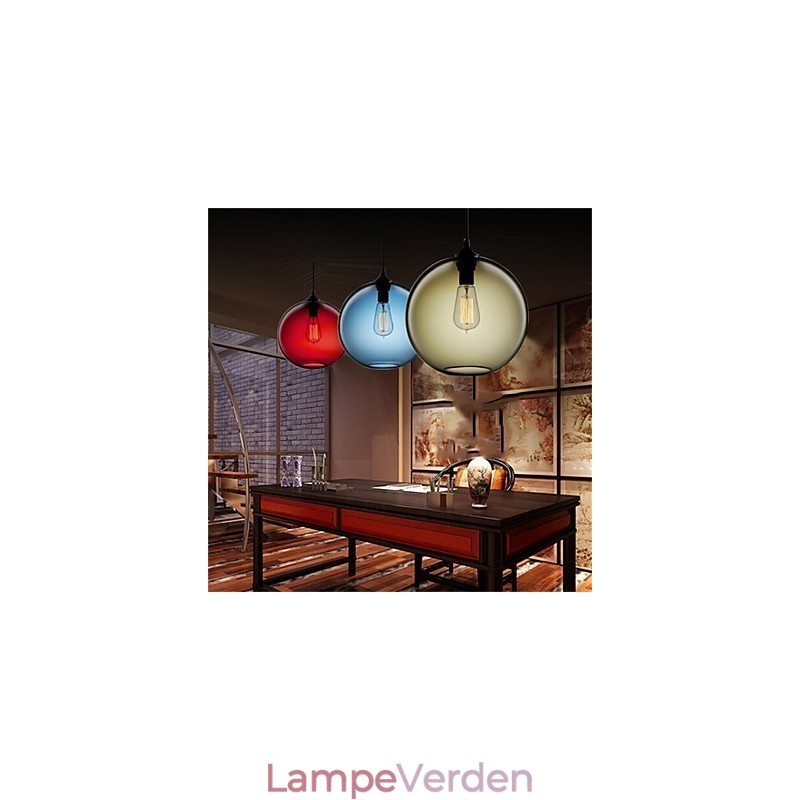 Retro kreativ enkelthoved glaspendellampe Cafe i guldfiskskålen