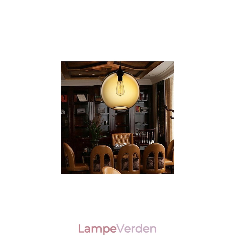Retro kreativ enkelthoved glaspendellampe Cafe i guldfiskskålen