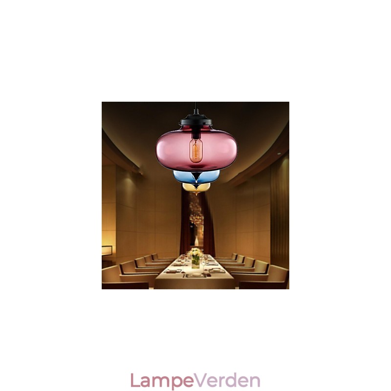 Retro kreativ enkelthoved glaspendellampe Cafe i guldfiskskålen