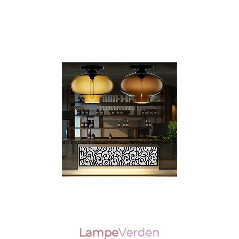 Retro kreativ enkelthoved glaspendellampe Cafe i guldfiskskålen