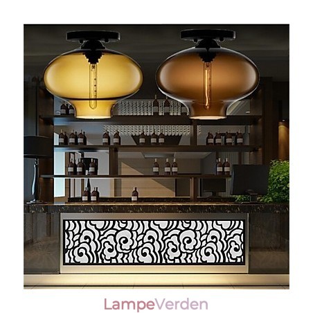Retro kreativ enkelthoved glaspendellampe Cafe i guldfiskskålen Retro kreativ enkelthoved glaspendellampe Cafe i guldfiskskålen
