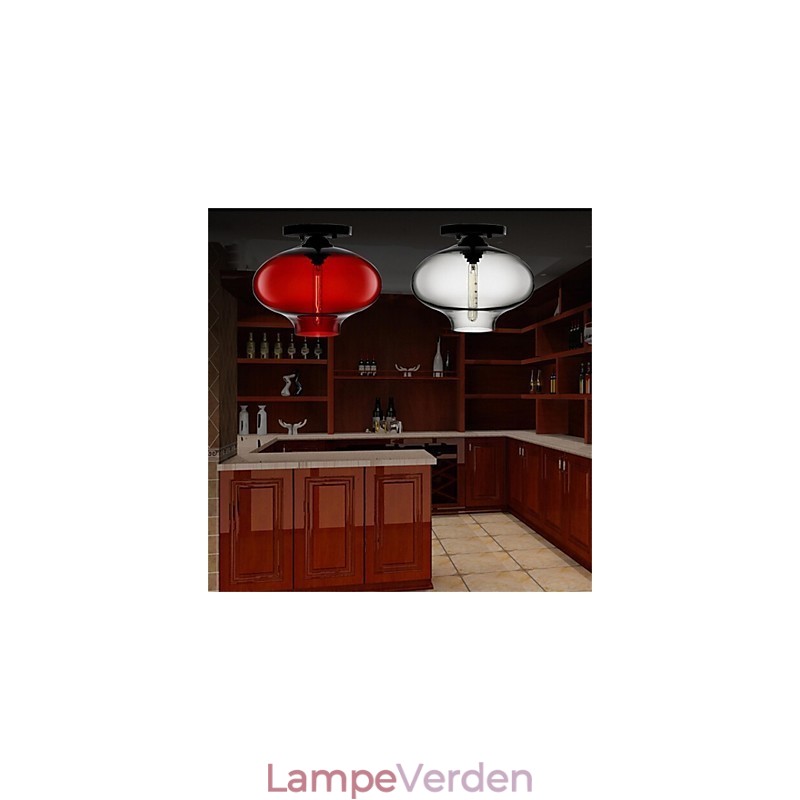 Retro kreativ enkelthoved glaspendellampe Cafe i guldfiskskålen