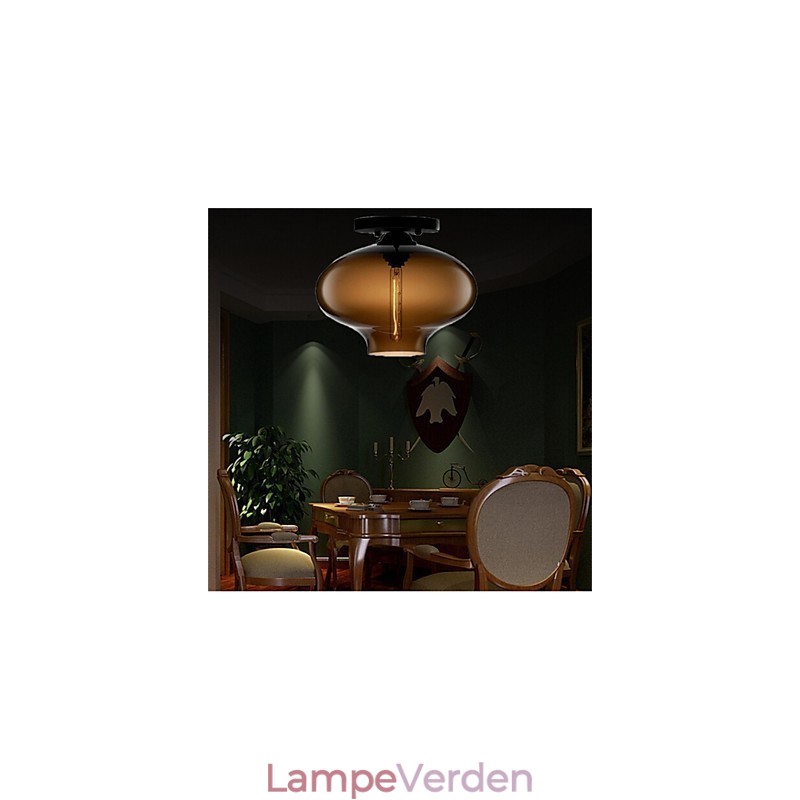 Retro kreativ enkelthoved glaspendellampe Cafe i guldfiskskålen