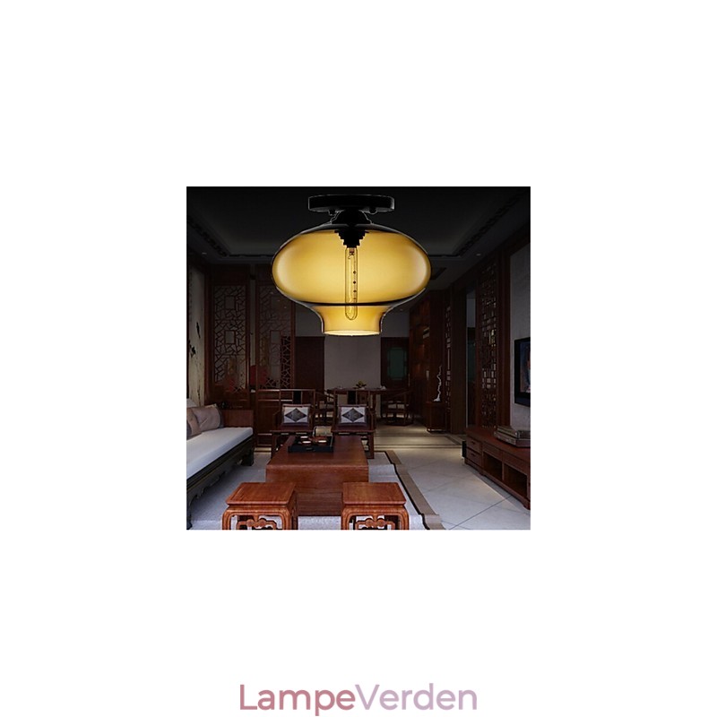 Retro kreativ enkelthoved glaspendellampe Cafe i guldfiskskålen