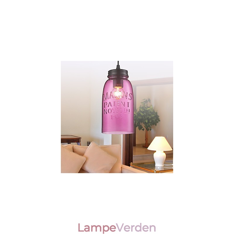 1 lys moderne glas pendel i gennemsigtigt bobledesign