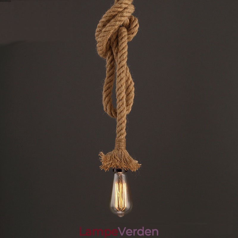1 lys DIY kunst hampereb Light Creative hampereb lysekrone lang 100 cm Send 1 pære