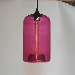 Flaskedesign vedhæng 1 lys minimalistisk jernmaleri