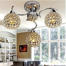 Kuppellys af moderne krystal Absorber Kuppellysmåltider Lysekrone Droplight Siddende