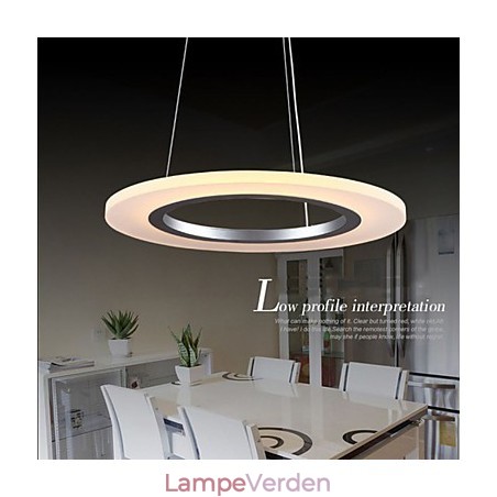 Pendel Rund Loftslysekrone Milky Acryl Loftslamper med Enkel Ring Pendel Rund Loftslysekrone Milky Acryl Loftslamper med Enkel Ring