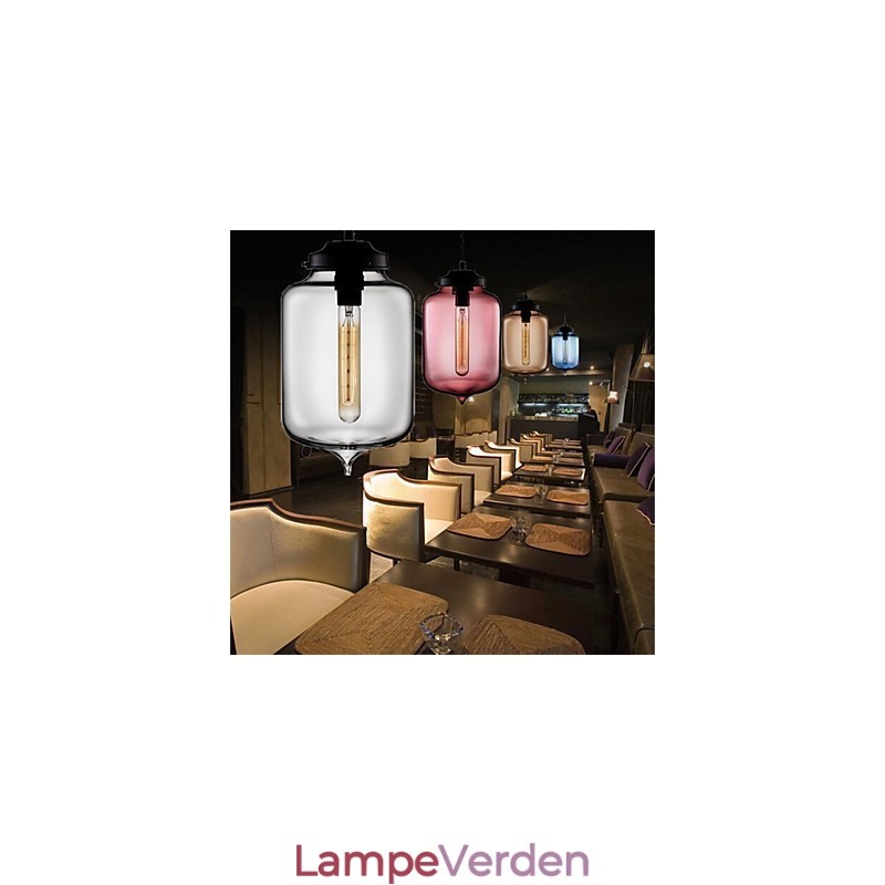 Retro kreativ enkelthoved glaspendellampe Cafe i guldfiskskålen