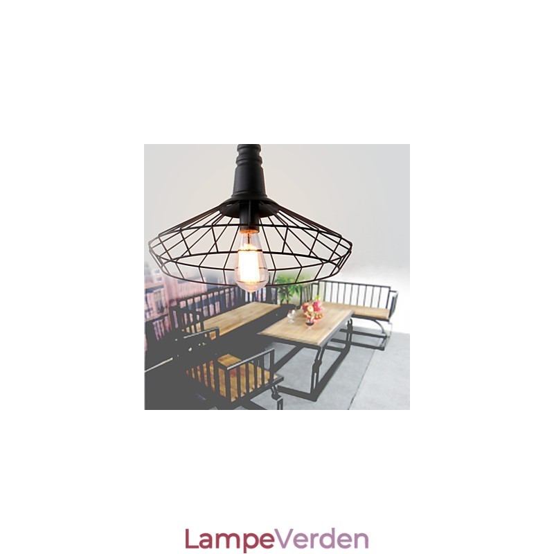 Rustik Lodge Retro Country Mini Style Maleri Metal Pendel Light Garage