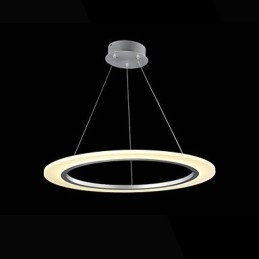 Pendel Rund Loftslysekrone Milky Acryl Loftslamper med Enkel Ring