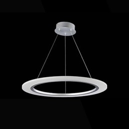 Pendel Rund Loftslysekrone Milky Acryl Loftslamper med Enkel Ring