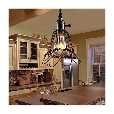 Amerikansk land industrivindlampe retro lille lysekrone jernbur Amerikansk land industrivindlampe retro lille lysekrone jernbur