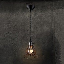 Amerikansk land industrivindlampe retro lille lysekrone jernbur