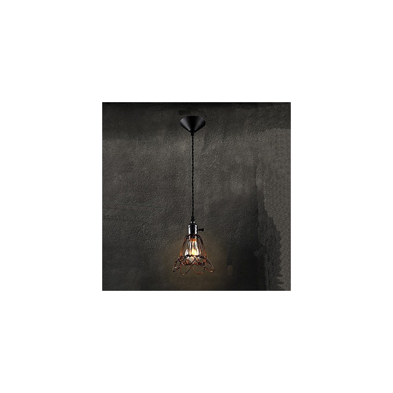 Amerikansk land industrivindlampe retro lille lysekrone jernbur