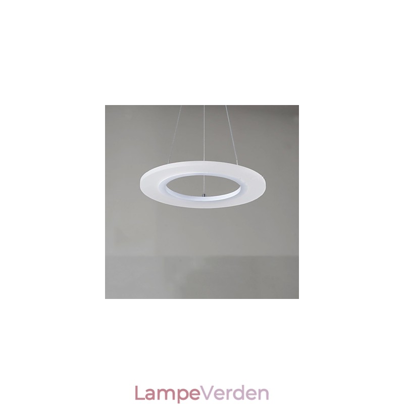 Pendel Rund Loftslysekrone Milky Acryl Loftslamper med Enkel Ring