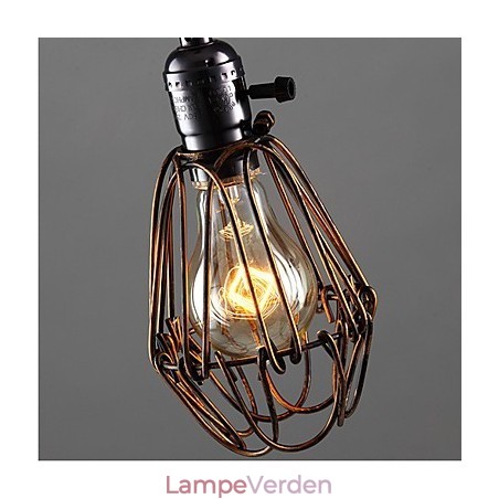 Amerikansk land industrivindlampe retro lille lysekrone jernbur Amerikansk land industrivindlampe retro lille lysekrone jernbur