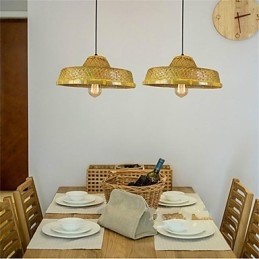 1 Leder af Americange Museum Creative Bamboo Straw hat Light Simple
