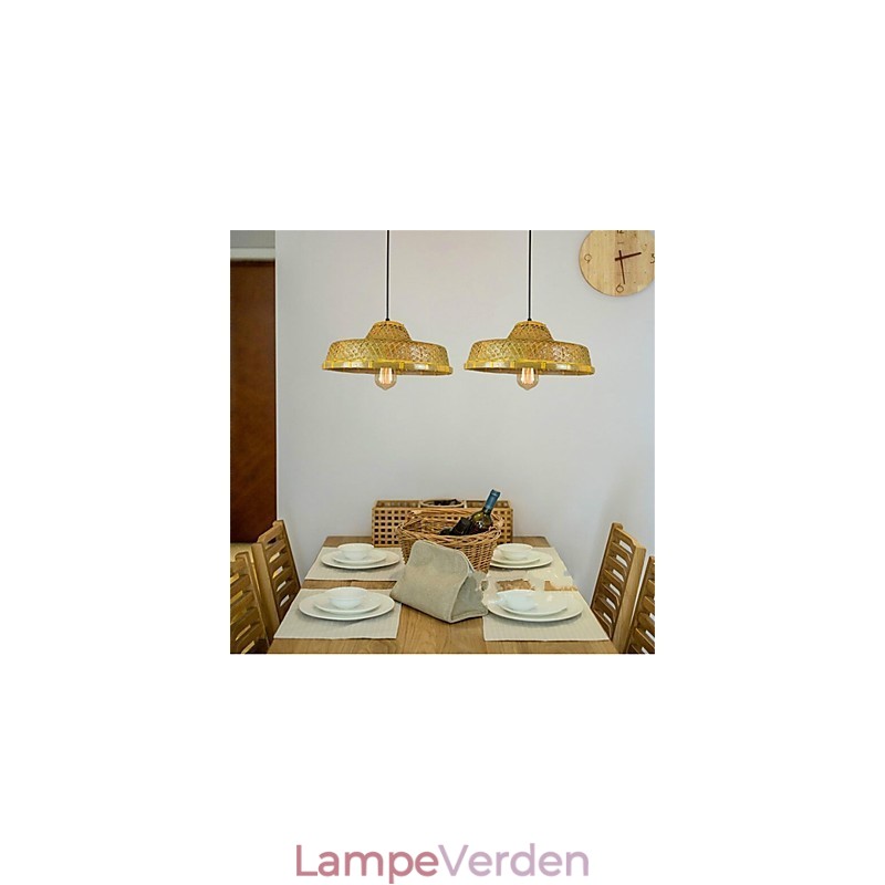 1 Leder af Americange Museum Creative Bamboo Straw hat Light Simple