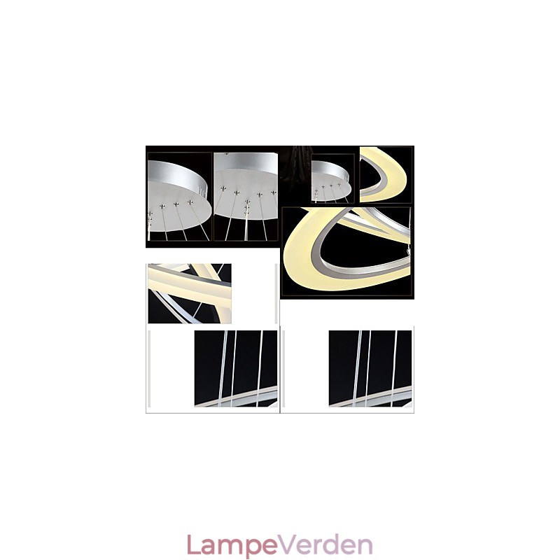 Pendel Rund Loftslysekrone Milky Acryl Loftslamper med Enkel Ring
