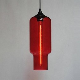 Moderne glaspendel i brunt bobledesign